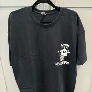 Moo I Mean Boo Ghost Cow t-shirt